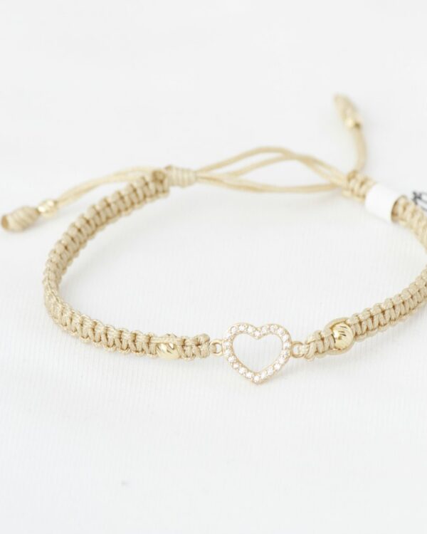 Pulsera de macramé arena